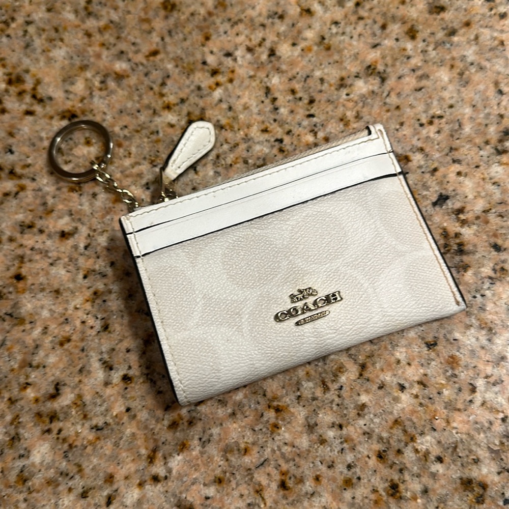 Coach Mini Skinny Id Case In Signature Canvas